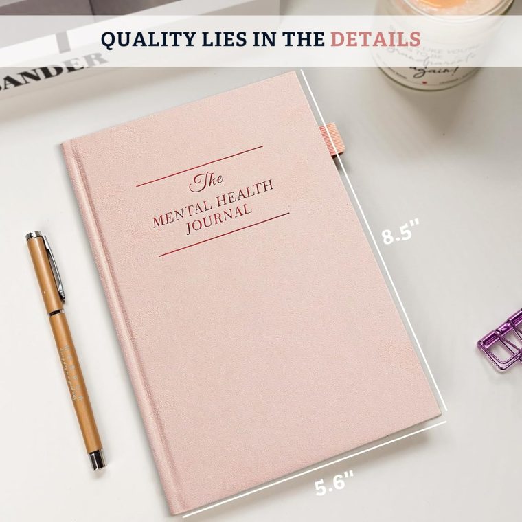 Mental Health Journal for Women and Men - Anxiety & Guided Journal with Mood & Habit Tracker - Take 5 Minuets Everyday - 91 Days Self Care Journal with Prompts, Pink - Image 2