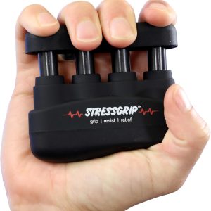 Stress Relief for Adults (Large) - A Stress & Anxiety Relief Device - Comfortable Hand Exerciser - Stress Reliever & Hand Gripper - Black