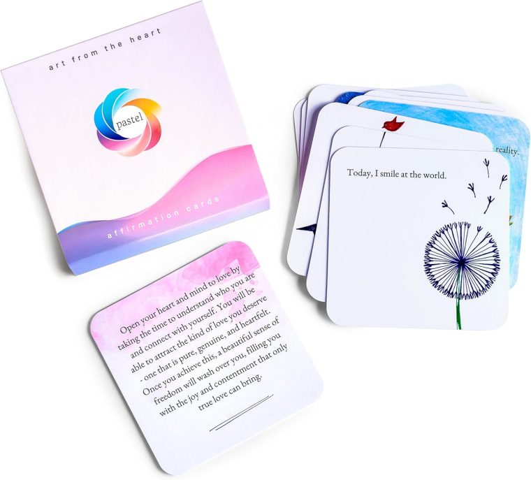 PASTEL Positive Affirmation Cards for Women – Daily Affirmations Cards for Mindfulness, Self Care, Meditation | Inspirational and Motivational Gifts for Women
