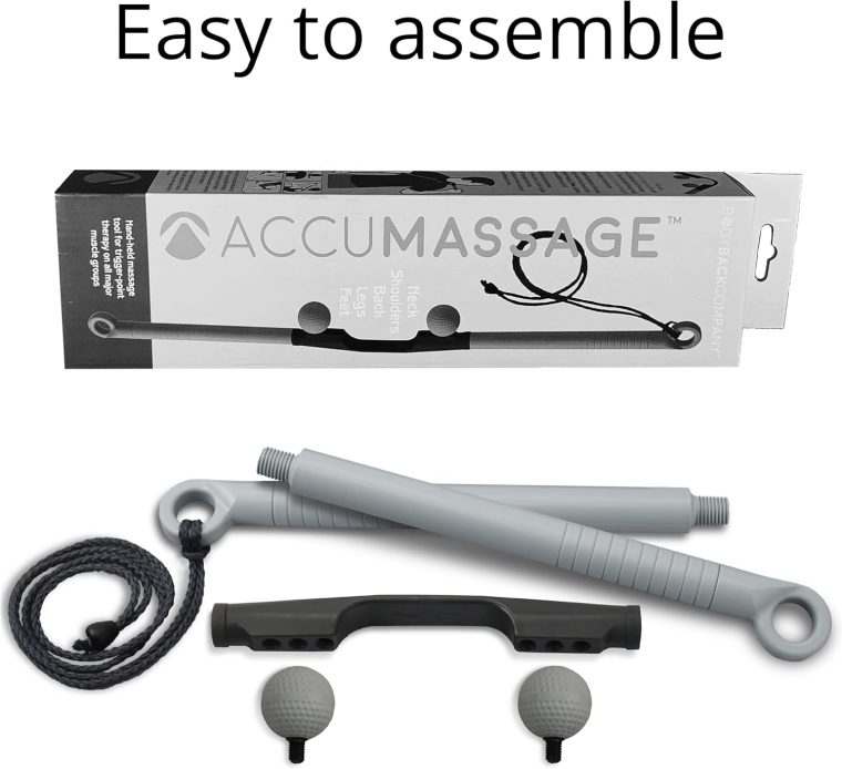 Body Back AccuMassage - Dual Pressure Point Massage Tool & Massage Hammer - 2 in 1 Design - Shiatsu Neck Massager Tool, Golf Ball Percussion Massager for Deep Tissue - Image 4