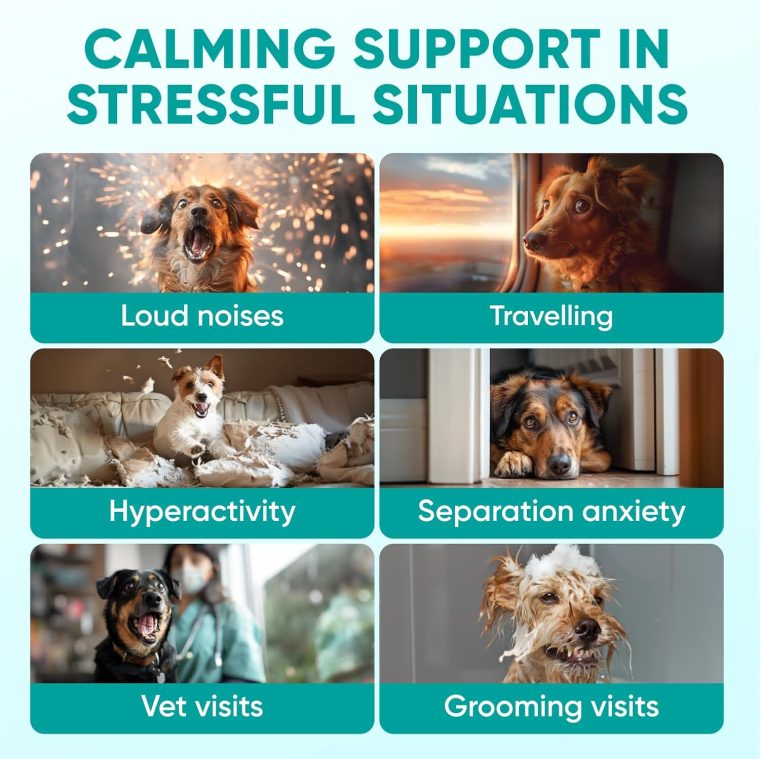 Hemp Calming Chews for Dogs - Dog Calming Chews for Anxiety Relief, Stress, Separation, Fireworks, Thunder, Travel, Vet Visits - USA Product - 120 Soft Treats with Melatonin, Chamomile, Passion Flower - Image 2
