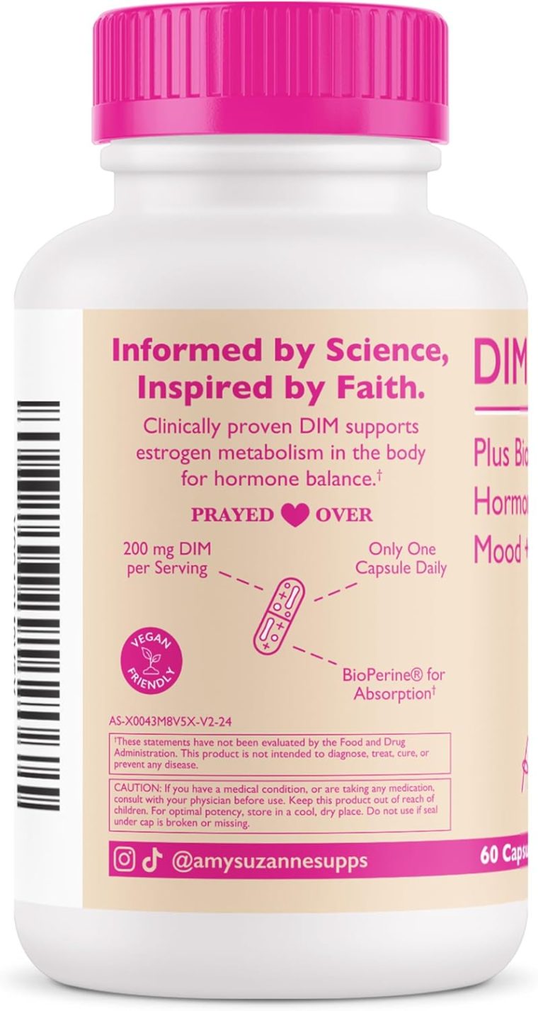 200 DIM Supplement for Women - Estrogen Metabolism and Hormone Harmony for Menopause, Perimenopause & PMS Support - DIM Plus Bioperine for Mood Support - 60 Day Supply, Vegan - Image 8