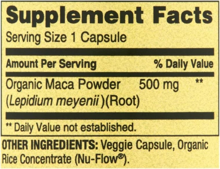 Spring Valley Maca Root 500mg Capsules, Organic Maca Root for Women and Men + STS Sticker. - Image 3