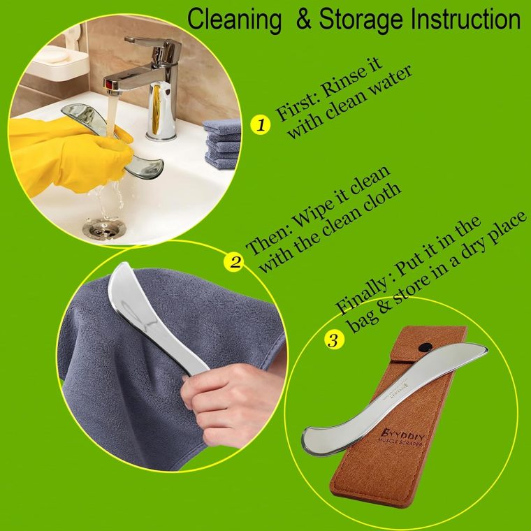 BYYDDIY Stainless Steel Gua Sha Muscle Scraper Tool,Scar Tissue Tool,Physical Therapy Tools,Muscle Scraping Tool,Guasha Massage Scraper,IASTM Tools,Skin Scraping Tool,Soft Tissue Massage Tool - Image 8