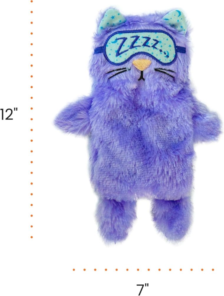 Catstages Purr Pillow Kitty Calming Cat Toy with Touch-Activated Purring and Soft Plush, Purple - Helps Reduce Stress & Provide Anxiety Relief for Cats - Image 7