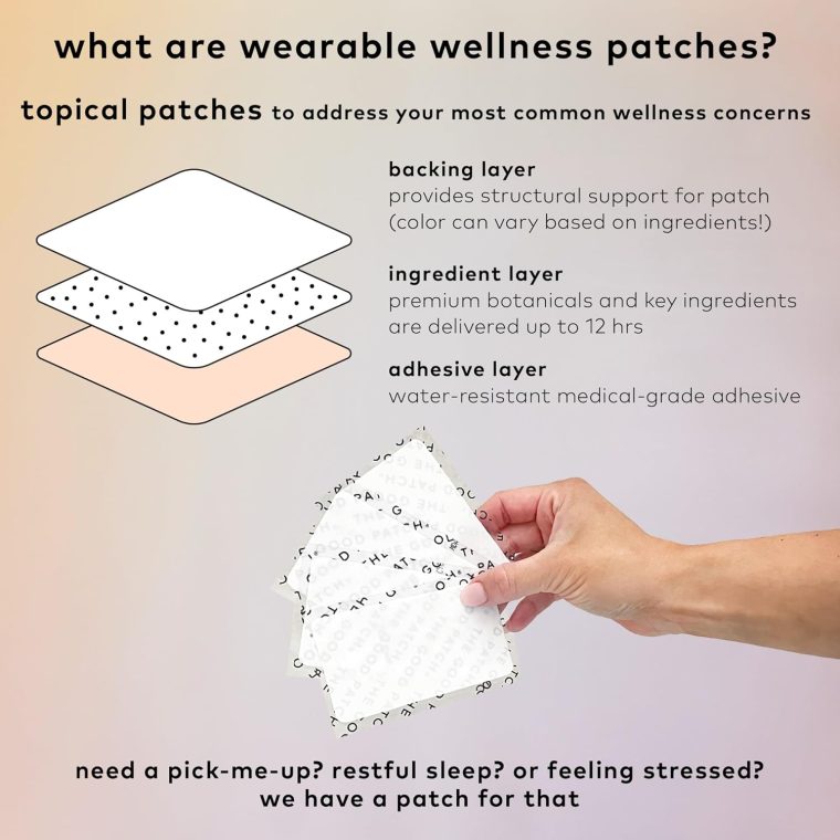 The Good Patch Cycle Period Pain Patch for Cramps, Natural Patch with Menthol, Black Cohosh, Plant Powered Wearable Wellness, Large Sized (8 Total Patches) - Image 3
