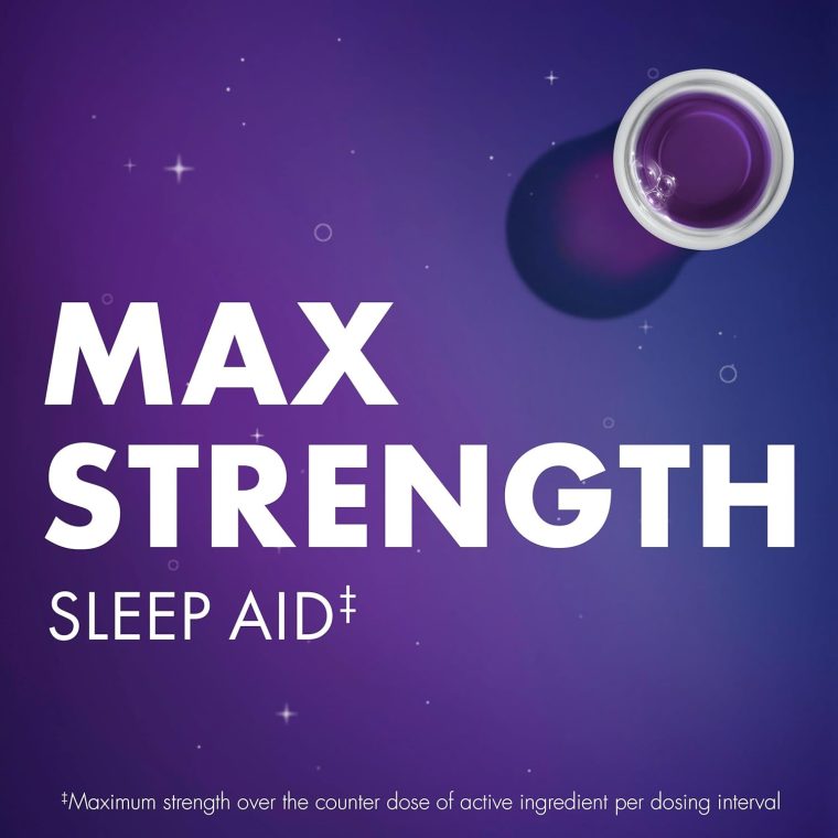 ZzzQuil, Sleep Aid, Nighttime Sleep Aid Liquid, 50 mg Diphenhydramine HCl, Fall Asleep Fast, Non-Habit Forming, Warming Berry Flavor, 12 FL OZ (Pack of 2) - Image 2