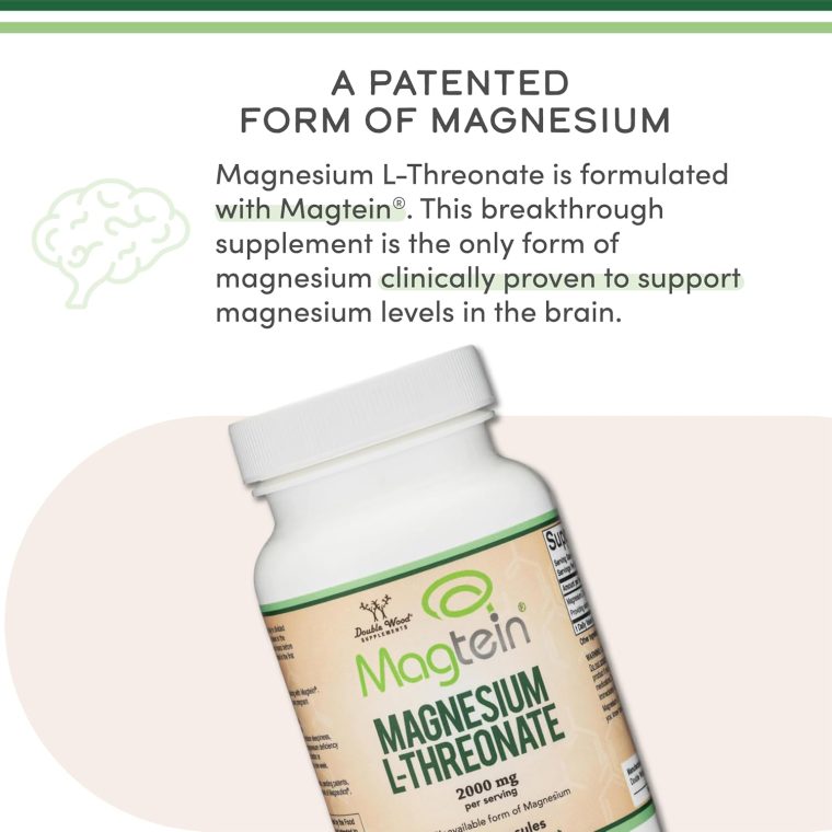 Magnesium L Threonate, Magtein™, Sleep and Cognitive Support – High Absorption – Most Bioavailable Form of Magnesium – 2,000 mg – 120 Capsules - Image 5