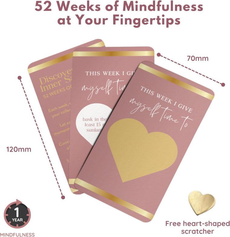 Mindfulness Scratch Off Cards: 52 Weeks of Surprising Mindfulness Activities | Perfect Pair with Your Affirmation Cards | Friendship and Self-Care Gift for Women - Image 6