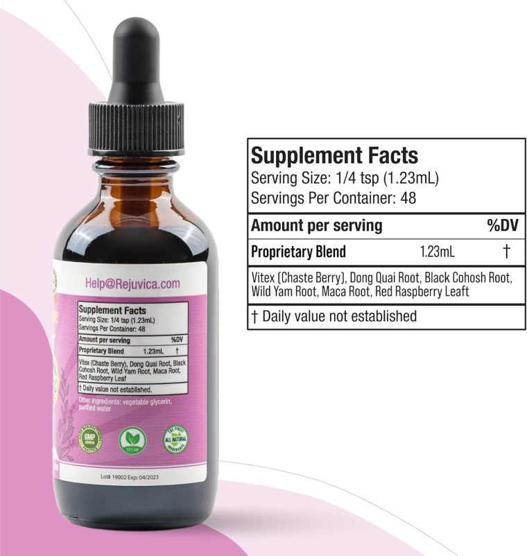 Balanced Femme Natural PMS and Menopause Support for Hot Flashes with Black Cohosh - All-Herbal Liquid Blend - Image 5