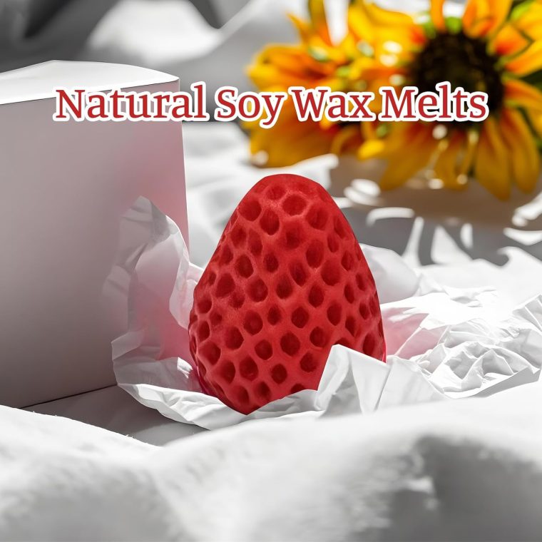Soy Wax Melts for Wax Warmers - Home Fragrance Candle Wax Melts Set with Strawberry Scents, Wax Cubes Kit Strong Scent Stress Relief & Bath Yoga Aromatherapy (6 Pcs) - Image 5