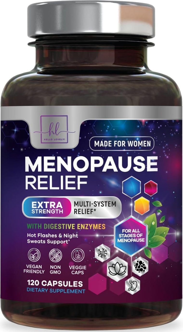Menopause Supplements for Women - 8 Billion CFU Probiotics, Hot Flash, Night Sweats & Menopause Relief Probiotic for Vaginal, Digestive Health & Immune Support with Black Cohosh - 120 Capsules