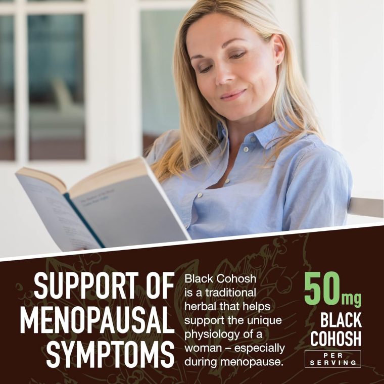 YUM-V'S Strong Earth Black Cohosh Root, Black Cohosh Gummies (60 Count) Natural Extract Menopause Supplements, Menopause Relief, Night Sweats & Hot Flashes for Women, Multi Relief - 50mg - Image 3
