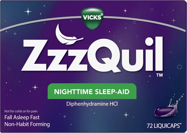 ZzzQuil LiquiCap Sleep Aid, Diphenhydramine 25mg HCl, Sleep Aids for Adults, Nighttime Sleep Aid, 72 LiquiCaps - Image 10