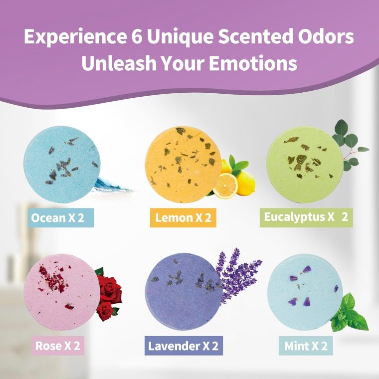 Shower Steamers Aromatherapy Bath Bombs - 12 Tablets Birthday Gifts for Women, Natural Essential Oil Shower Bombs, Self Care Pampering Spa Kit, Mothers Day Gifts for Women Adults and Teens - Image 3