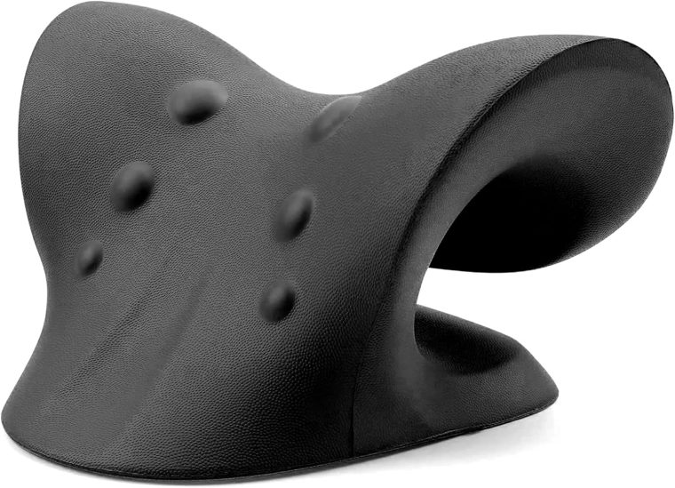 RESTCLOUD Neck and Shoulder Relaxer, Cervical Traction Device for TMJ Pain Relief and Cervical Spine Alignment, Chiropractic Pillow, Neck Stretcher (Black) - Image 4