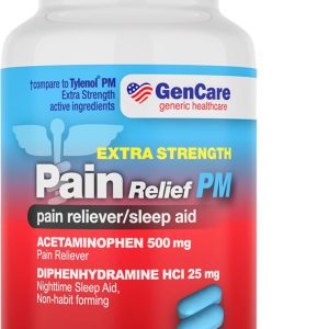 GenCare Extra Strength Acetaminophen PM 500 mg (375 Tablets) | Ultimate Pain Relief & Sleep Support for Adults | Quick Acting & Non Habit Forming Headache Relief | Eases Aches & Joint Discomfort