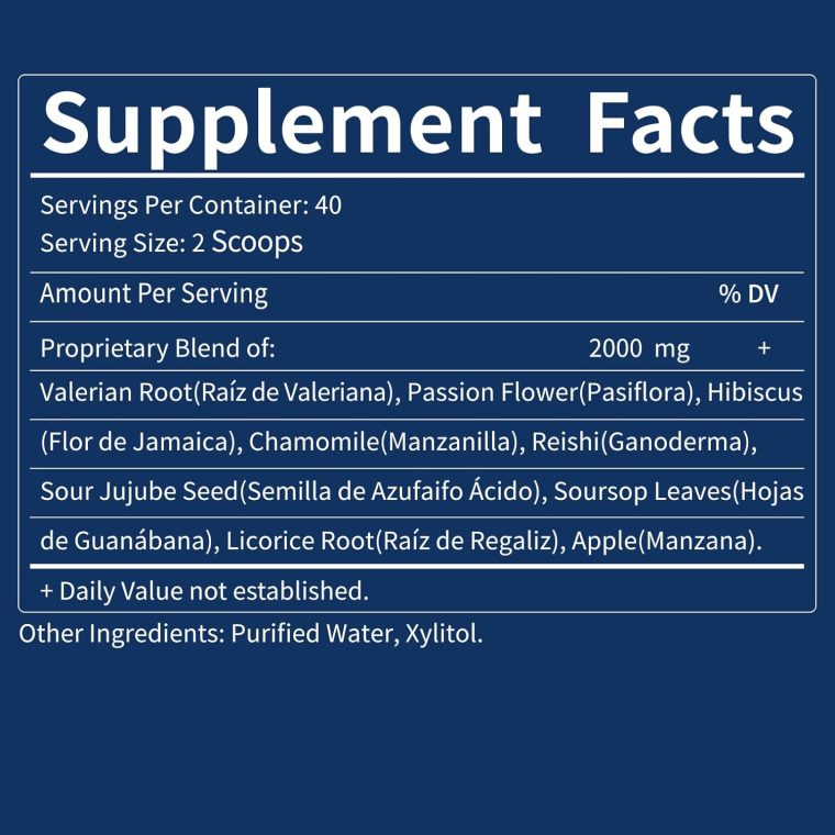 Valerian Root Sleep Aid Syrup, Passion Flower, Hibiscus, Chamomile, Soursop Leaves for Better Sleep, Nature Herbal Extract Liquid for Sleep Support, Reduce Tension, Relaxing. 130g - Image 7