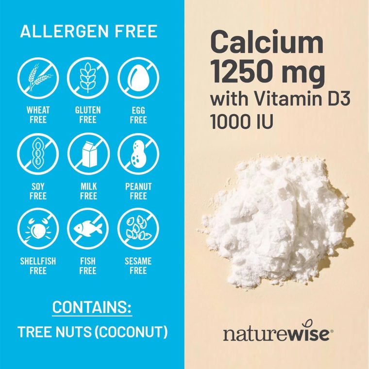 NatureWise High-Purity, All-Natural Calcium 1250mg + Vitamin D3 1000IU + Organic MCT Coconut Oil - Pregnancy Safe + Non-GMO - Absorption Friendly, Gluten Free - 60 Softgels[30-Day Supply] - Image 5