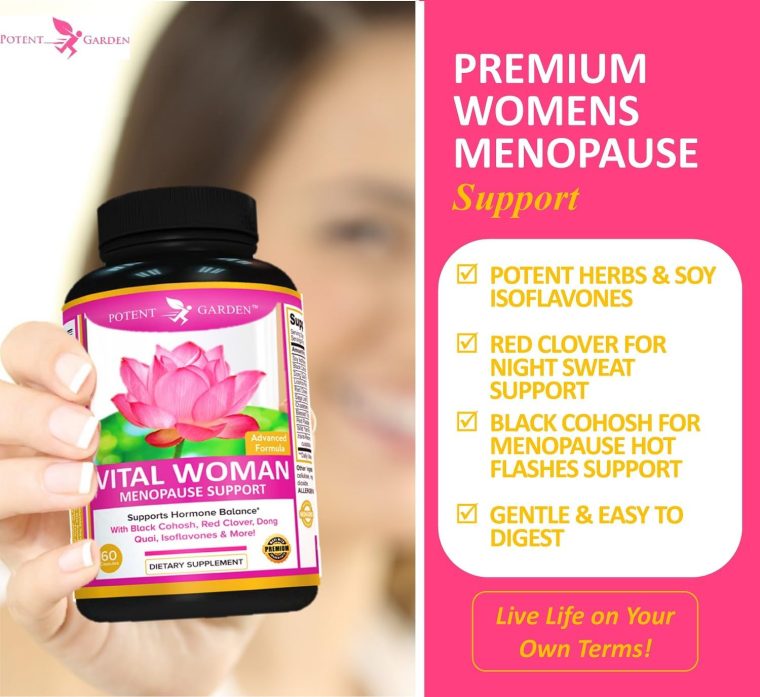 Potent Garden Menopause Relief Supplement with Black Cohosh, Soy Isoflavones, and Don Quai, Hot Flash Relief & Night Sweats Relief for Women, Non-GMO, 60 Capsules, 30 Servings - Image 3