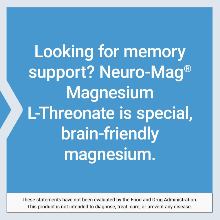 Life Extension Neuro-Mag Magnesium L-Threonate, Magnesium L-threonate, Memory Health, Quick Thinking, Cognitive Health Support, Vegetarian, Non-GMO, 90 Vegetarian Capsules - Image 6