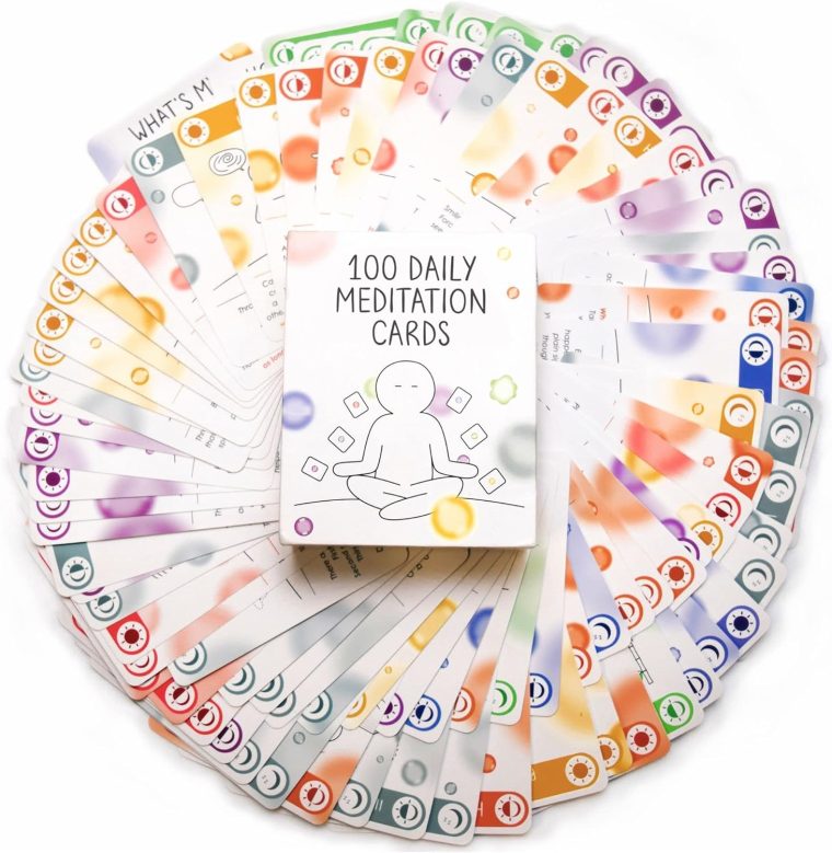 BEST 100 Daily Meditation Cards | Anxiety Relief Item for Relaxation | Self Care Kit for Stress Relief | Perfect Mindfulness Gift For Teens & Adults | Advance Beyond Positive Affirmations - Image 2