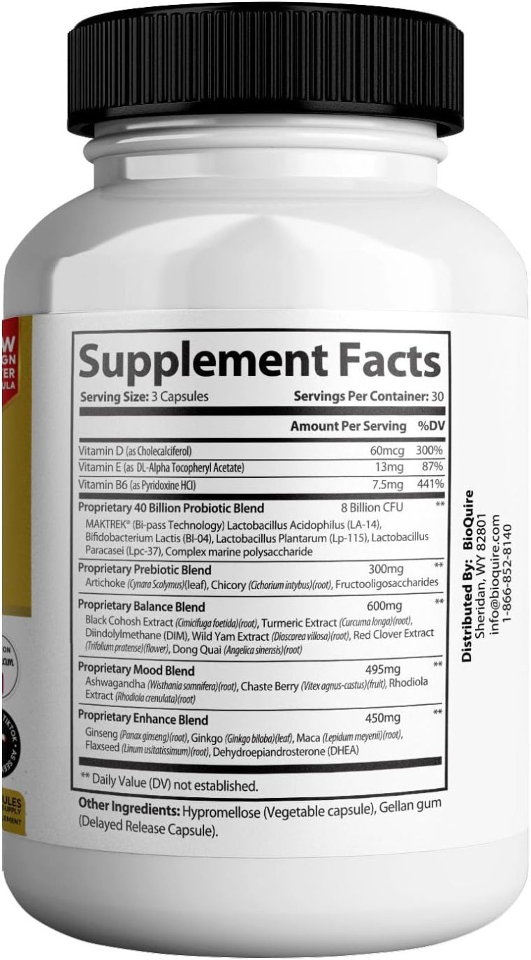 Estromeno 360 Complete Max, Premium Menopause Support Supplement, 40 Billion Probiotic Blend, 90 Capsules (1) - Image 2