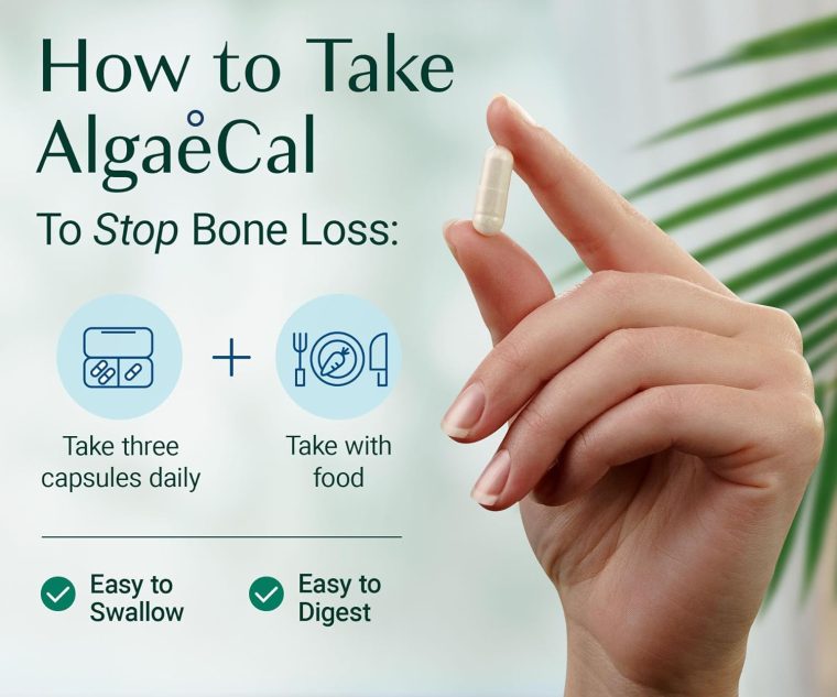 ALGAECAL- Plant Based Calcium Supplement with Vitamin D3 (1000 IU) for Bone Strength, Contains 13 Minerals Supporting Bone Health, Organic Calcium (750 mg) for Women & Men, 90 Veggie Caps, Made in USA - Image 8