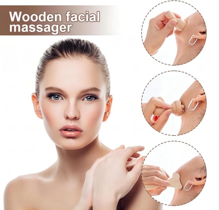 15 Pcs Wood Therapy Massage Tools Set Maderoterapia Kit Therapy Tools for Body Muscle Pain Relief Wooden Body Face Sculpting Tools Wood Roller Massager, Fascia Massage - Image 5