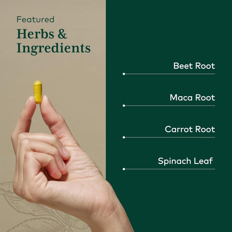 Gaia Herbs PRO Fermented Beet & Maca - Healthy Energy & Circulation Support Supplement* - Kidney Health Supplement with Beet & Carrot Root - Vegan, Gluten-Free, Soy-Free - 60 Capsules (30 Servings) - Image 4