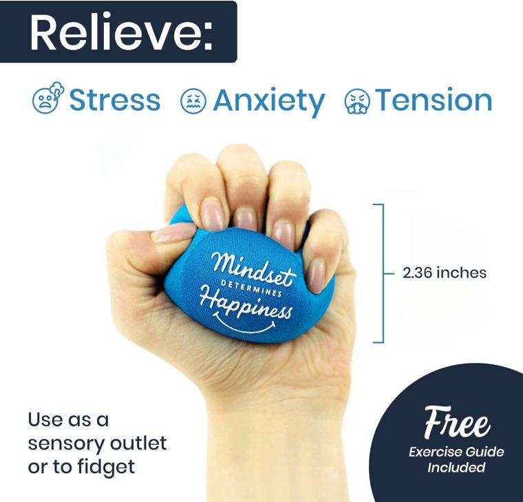Candescent Stress Balls - Hand Therapy Relief for Anxiety, Fidget, Tension, Exercise Strengthener - Motivational Toys for Adults & Kids - Set of 2 (Crystal Blue, Ocean Blue) - Image 3