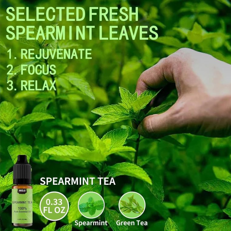 Essential Oil Blends, Essential Oils Set for Diffusers for Home, Well-Being Kit- Spearmint Tea, Calming, Dreams, Relaxing, Mood, Fresh Air Aromatherapy Oils for Humidifiers, Skin, 6x10ml - Image 2