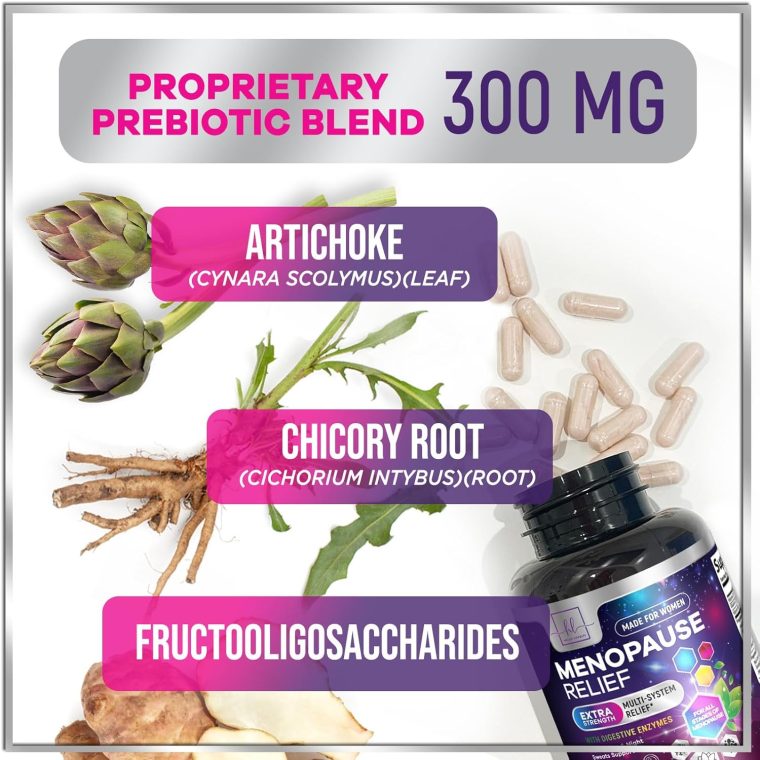 Menopause Supplements for Women - 8 Billion CFU Probiotics, Hot Flash, Night Sweats & Menopause Relief Probiotic for Vaginal, Digestive Health & Immune Support with Black Cohosh - 120 Capsules - Image 9