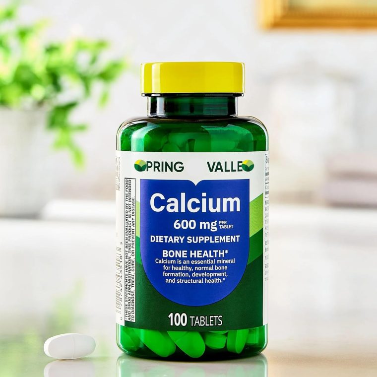 Calcium 600 mg 100 Tablets by Spring Valley, Dietary Supplement, Bone & Muscle Health Calcium 600mg (Pack of 3) - Image 6