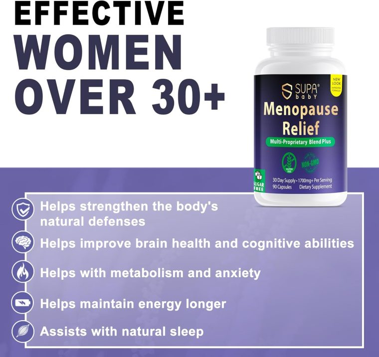 Menopause Supplements for Women – Black Cohosh, Ashwagandha & Dong Quai – Hot Flashes, Mood Swings & Hormonal Balance – Vegan, Non-GMO, 90 Capsules - Image 6