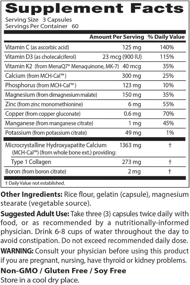 Doctors Best Calcium Bone Maker Complex, Broad Spectrum Nutrients for Bone Health, Non-GMO, Gluten Free, Soy Free 180 Capsules - Image 6