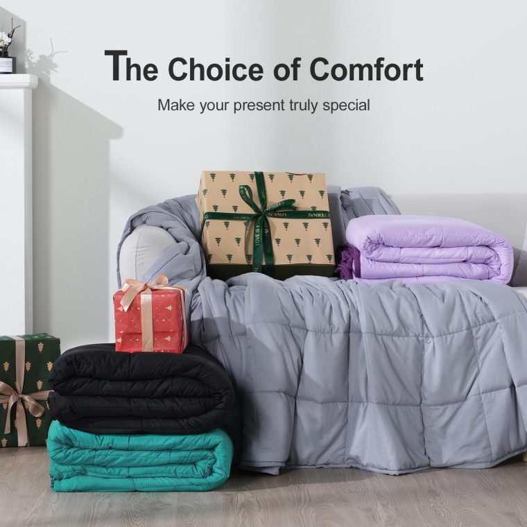 Lofus Weighted Blanket for Adults 15 lbs 48"x 72" Twin Size, Breathable All-Season Weighted Heavy Blankets, Soft Microfiber with Premium Glass Beads for Sleeping, Grey - Image 8