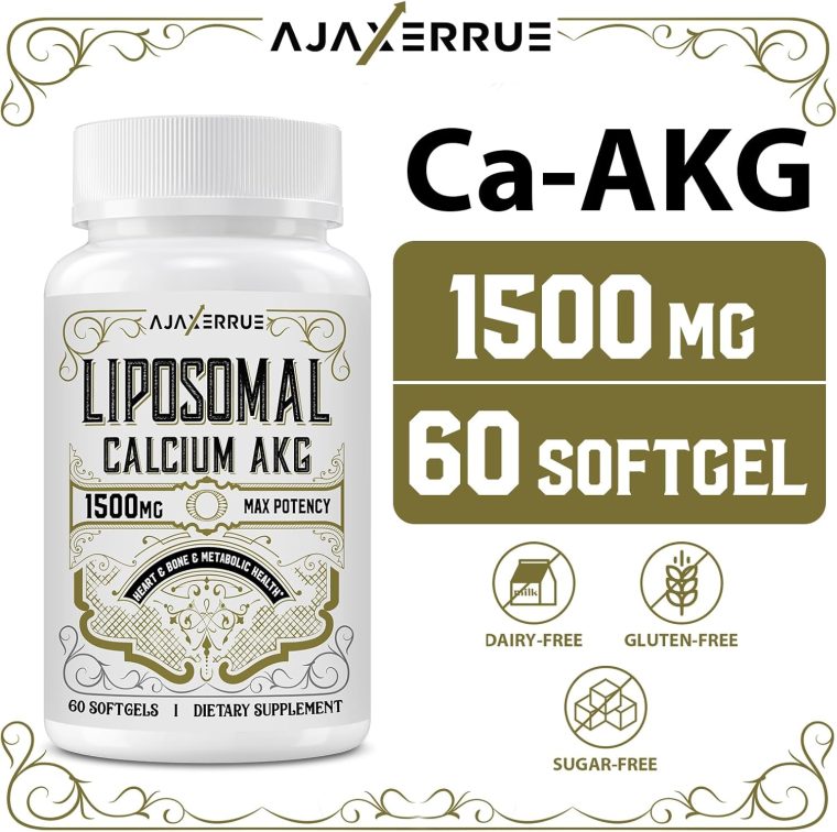 Liposomal Calcium AKG Supplement 1500 MG (Alpha-Ketoglutaric Acid), High Absorption, More Effective Than AAKG, Ca AKG for Longevity, Age Defense, Cellular Energy, Metabolic Function, 120 Softgels - Image 5