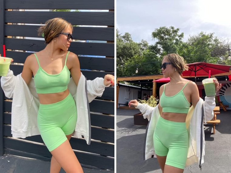 Workout Sets for Women 2 Piece Outfits Gym Shorts Women High Waisted with Adjustable Padded Sports Bra Gym Sets - Image 4