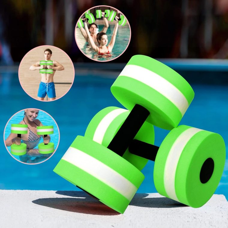Timoo Aquatic Dumbells Set of 2 Water Dumbells Pool Resistance Water Weight Water Aerobics High-Density EVA-Foam Pool Fitness - Image 5