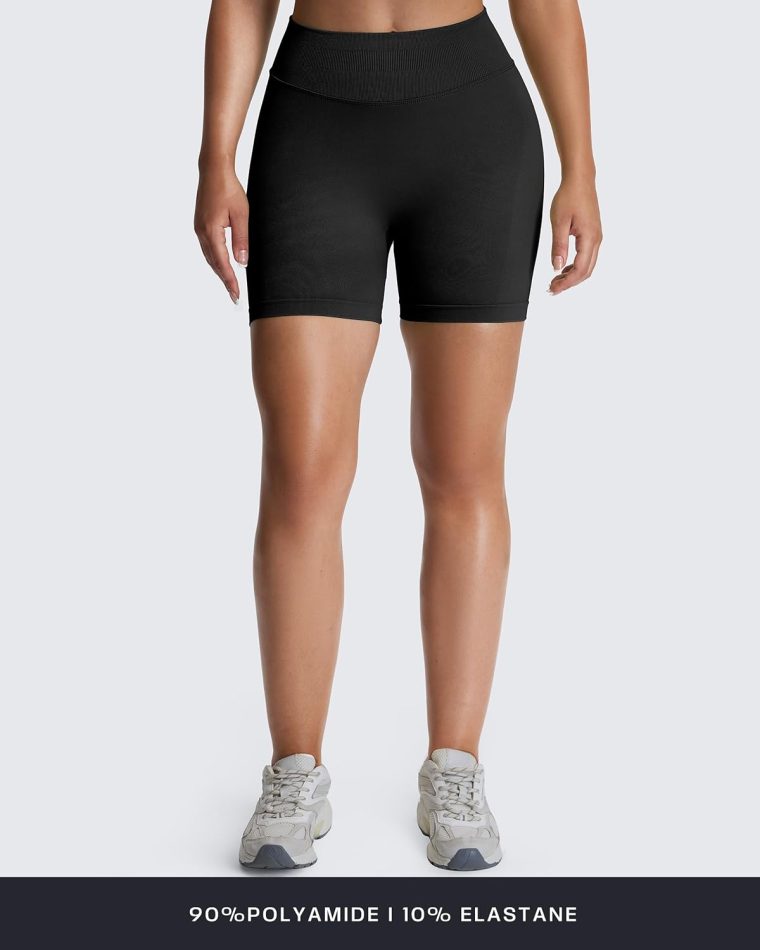 Aoxjox Seamless Workout Biker Shorts for Women Impact Hidden Scrunch Low Waisted Athletic Running Yoga Short 3.5"/4.5"/6" - Image 4