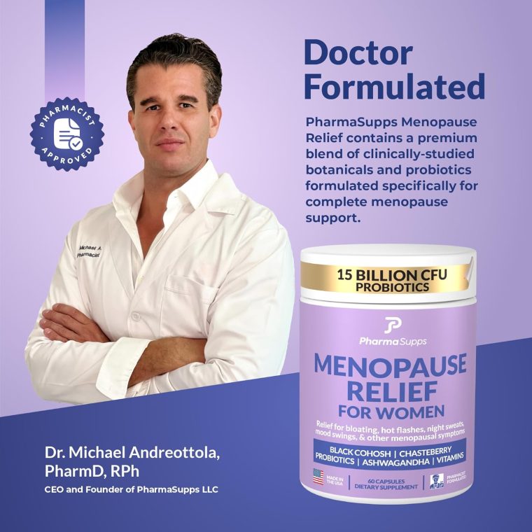 Natural Menopause Supplements for Women - Perimenopause Supplements for Hormonal Balance, Bloating & Mood Swings | Hot Flashes Menopause Relief w/Probiotics & Prebiotics, Black Cohosh & Chasteberry - Image 6