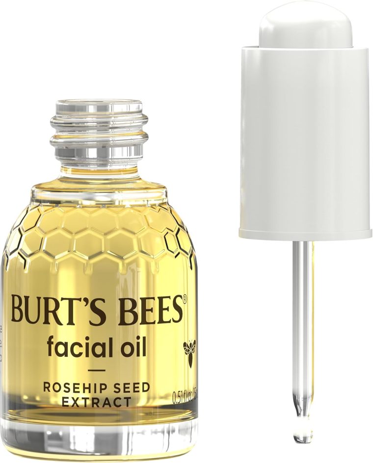 Burt's Bees Gua Sha Face Oil With Rosehip Seed Extract, Reduces Appearance of Fine Lines and Wrinkles, Use with Ice Roller & Facial Tools, Natural Origin Skin Care, 0.51 fl. oz. - Image 9