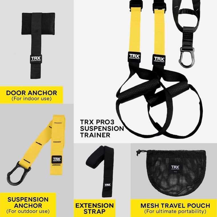 TRX PRO3 Suspension Trainer System, Durable Design for Cross-Training, Weight Training, HIIT Training & Cardio, Includes 3 Anchor Solutions for Indoor & Outdoor Home Gyms - Image 5