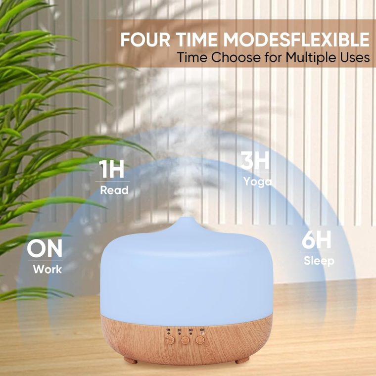 HAPPTWS 1000ml Essential Oil Diffuser - Remote Control Aromatherapy Diffuser 7 Color Changing LED for Large Room Home - Image 4