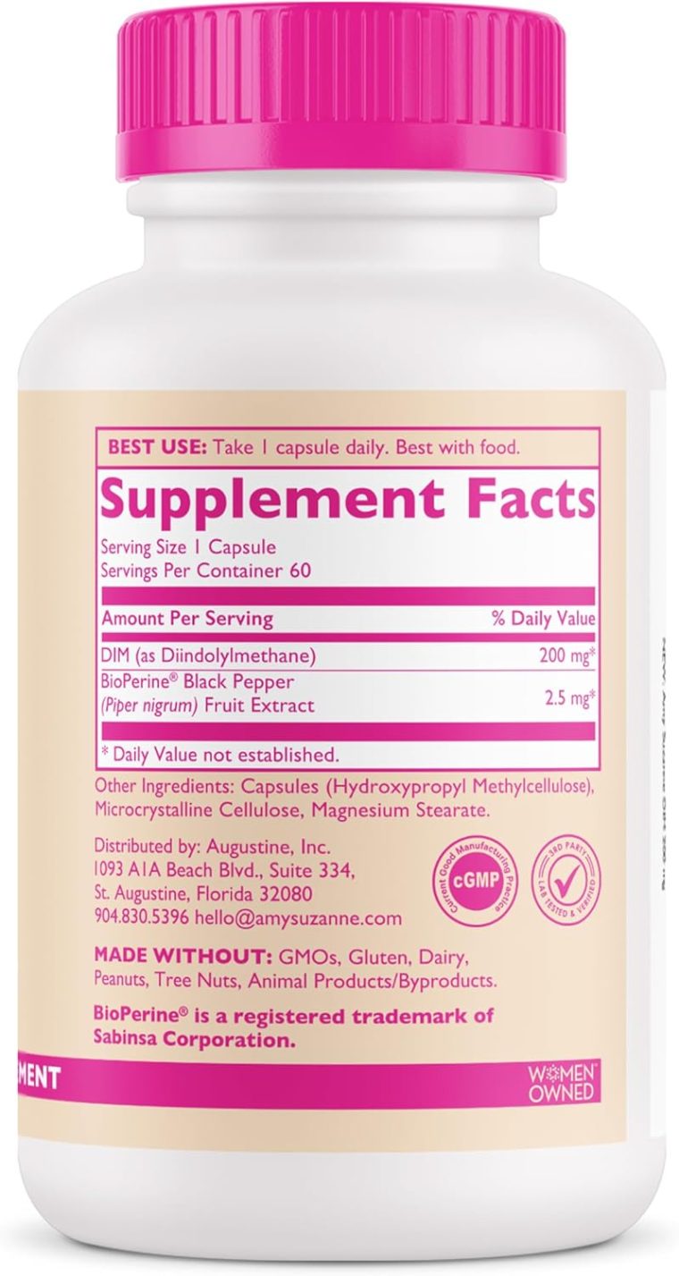 200 DIM Supplement for Women - Estrogen Metabolism and Hormone Harmony for Menopause, Perimenopause & PMS Support - DIM Plus Bioperine for Mood Support - 60 Day Supply, Vegan - Image 7