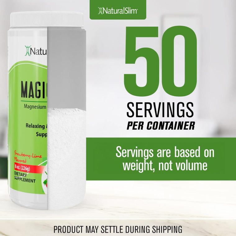 NaturalSlim Magicmag Pure Magnesium Citrate Powder – Stress, Constipation, Muscle, and Heart Support | Natural Strawberry & Lime Flavored Magnesium Supplement - 8oz Drink Mix (2 Pack) - Image 4