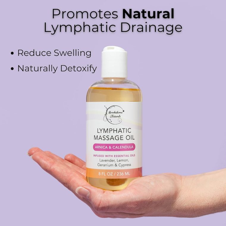 Lymphatic Massage Oil for Massage Therapy & Natural Lymphatic Drainage | Premium Quality with Arnica & Lavender Oil | for Post Surgery Recovery & Detox | 8oz by Brookethorne Naturals - Image 5