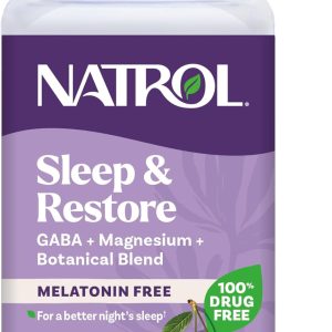 Natrol Sleep & Restore Magnesium Glycinate Gummies, Magnesium for Sleep Aids for Adults, Melatonin-Free, Cherry Flavored, 30 Day Supply