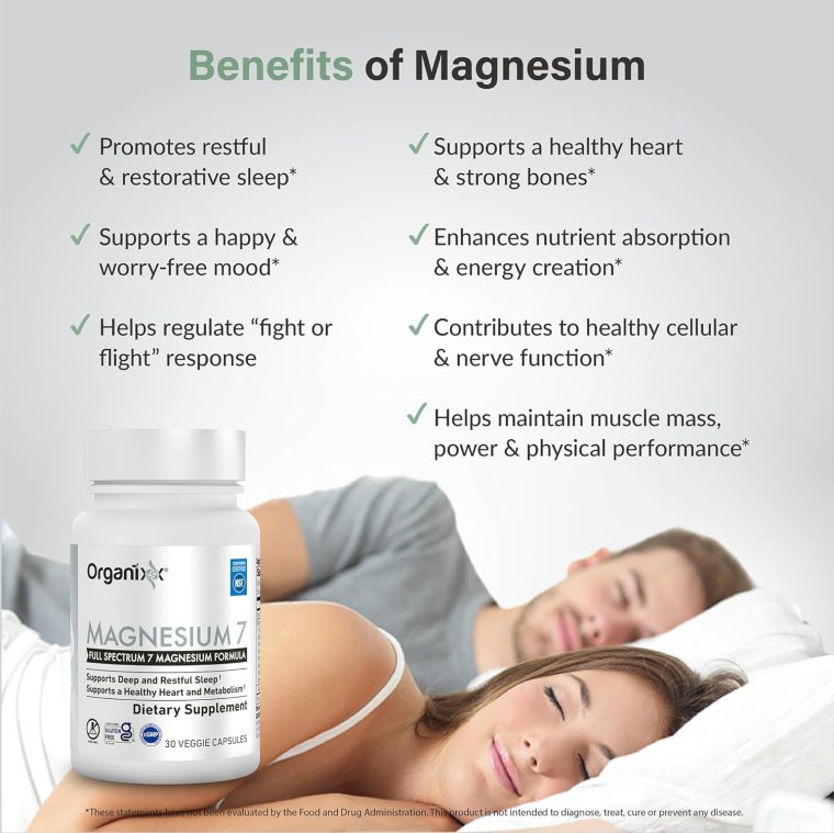 Organixx Magnesium Supplement, Natural Magnesium Capsules for Sleep Support, Muscle Recovery, with Vitamin B6 and Manganese Citrate and Glycinate, High Absorption, Vegan, Non GMO (30 Count) - Image 4